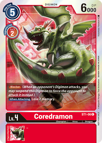 Coredramon [ST1-06] (Event Pack) [Starter Deck: Gaia Red Promos] Online Hot Sale