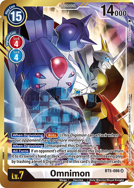 Omnimon [BT5-086] (Alternate Art - Nakano Haito) [Battle of Omni] Online now