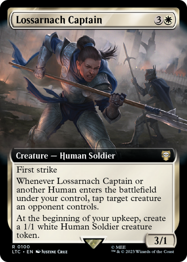 Lossarnach Captain (Extended Art) [The Lord of the Rings: Tales of Middle-Earth Commander] Hot on Sale