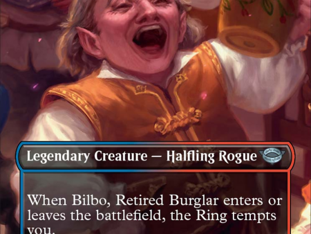 Bilbo, Retired Burglar (Borderless Alternate Art) [The Lord of the Rings: Tales of Middle-Earth] Sale