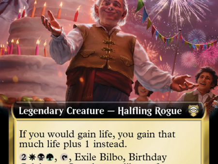 Bilbo, Birthday Celebrant (Extended Art) [The Lord of the Rings: Tales of Middle-Earth Commander] Online Hot Sale