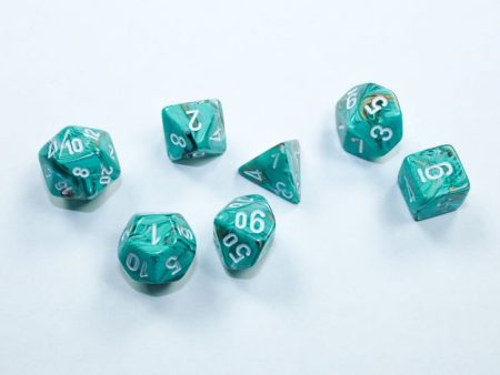 Chessex Marble Mini Oxi-Copper White 7-Die Set Online