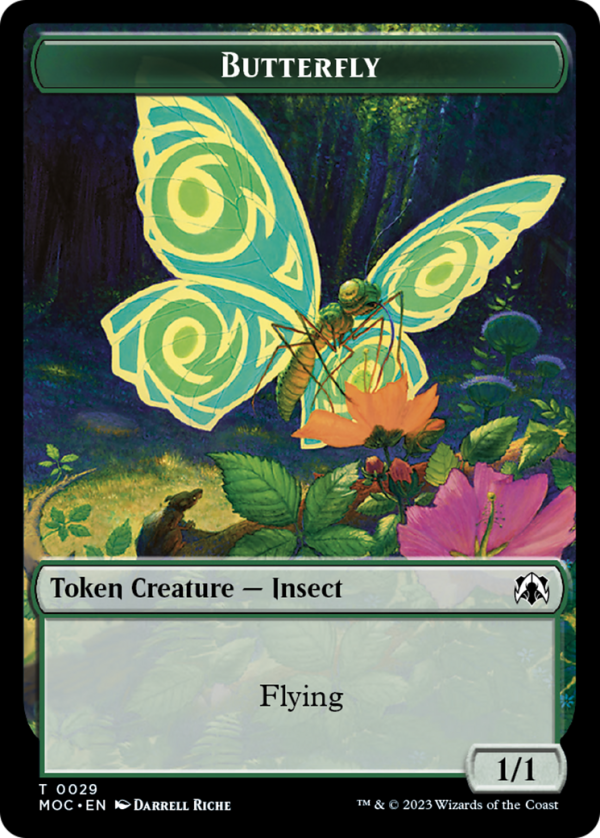 Butterfly    City s Blessing Double-Sided Token [March of the Machine Commander Tokens] Online