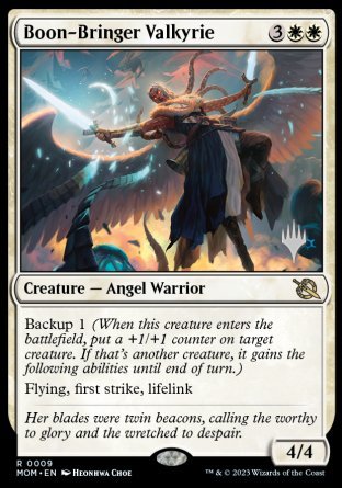 Boon-Bringer Valkyrie (Promo Pack) [March of the Machine Promos] on Sale