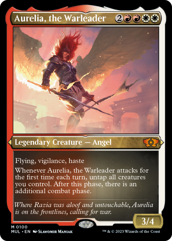 Aurelia, the Warleader (Foil Etched) [Multiverse Legends] For Discount