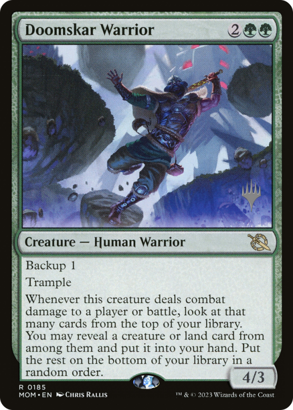 Doomskar Warrior (Promo Pack) [March of the Machine Promos] For Sale