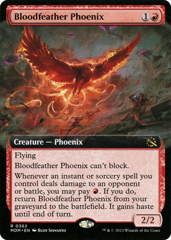 Bloodfeather Phoenix (Extended Art) [March of the Machine] on Sale