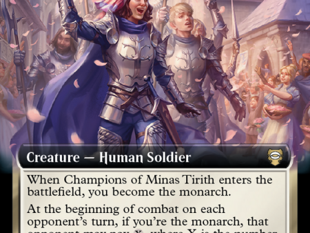 Champions of Minas Tirith (Extended Art) [The Lord of the Rings: Tales of Middle-Earth Commander] Hot on Sale