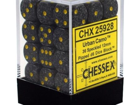 Chessex Speckled 12mm d6 Urban Camo Block (36) Online now