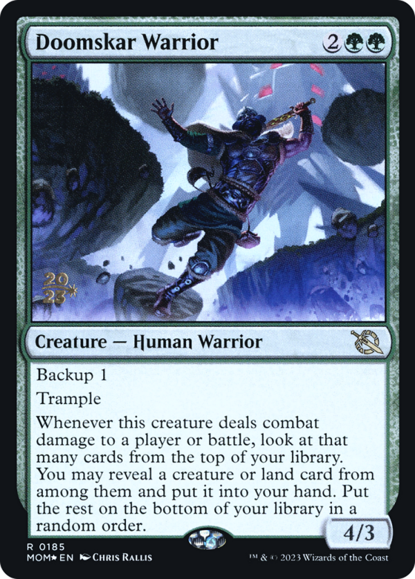 Doomskar Warrior [March of the Machine Prerelease Promos] on Sale