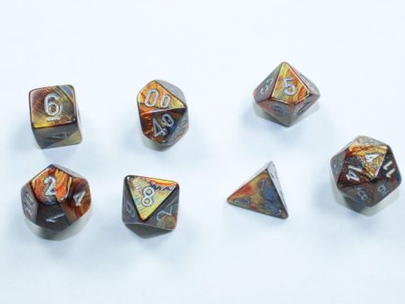 Chessex Lustrous Mini Gold Silver 7-Die Set on Sale