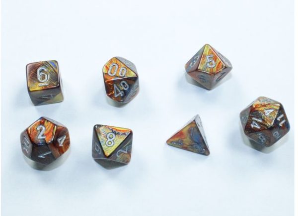 Chessex Lustrous Mini Gold Silver 7-Die Set on Sale