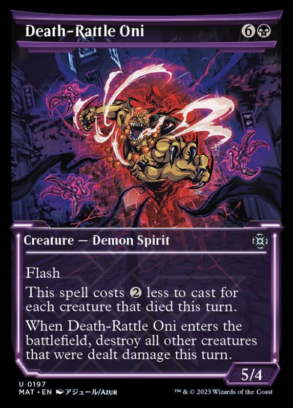 Death-Rattle Oni (Showcase Halo Foil) [March of the Machine: The Aftermath] Hot on Sale