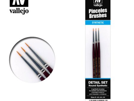 Vallejo Definition Brush Set- Synthetic fibers (Sizes 4 0; 3 0 & 2 0) Online Sale