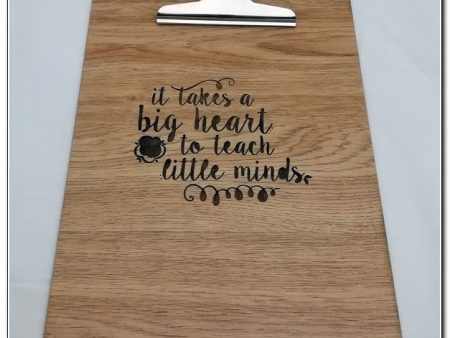 Wooden engraved clipboard For Discount