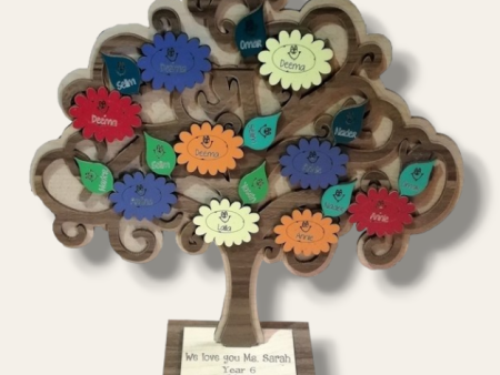 Wooden Tree with students  names Fashion