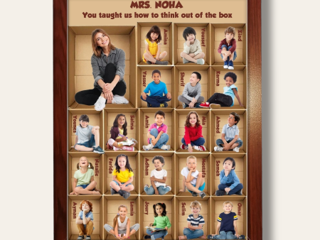 Students in boxes wooden board for Teacher Fashion