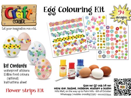 Egg colouring kit 5 (Flower strips) on Sale