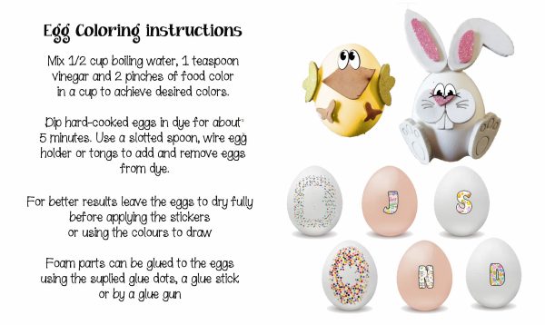 Egg colouring kit 7 (3D chick & bunny kit) Online Hot Sale