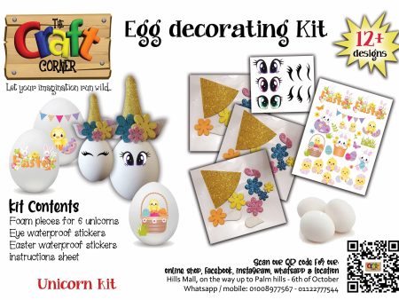 Egg colouring kit 8 (3D unicorn kit) Sale