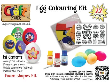 Egg colouring kit 11 (Foam shapes kit) on Sale