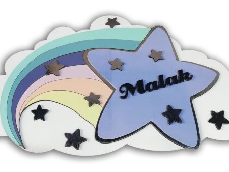 Cloud, star rainbow baby sign Online