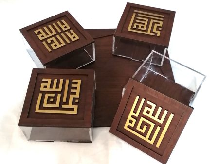 Acrylic & wood box set (gold) Fashion