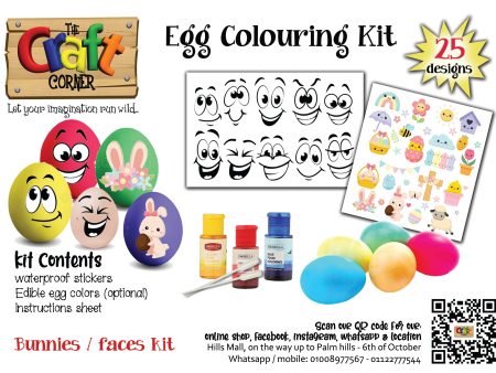 Egg colouring kit 2 (Chicks, bunnies & faces kit) Discount