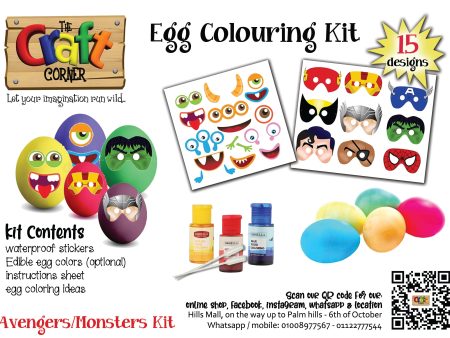 Egg colouring kit 1 (Monsters & avengers kit) For Discount