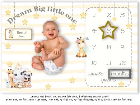 Baby milestone pictures mat set (Animals) Online now