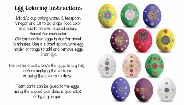 Egg colouring kit 3 (Mandala kit) Hot on Sale