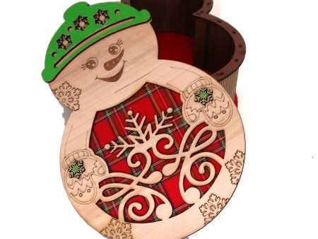 Snowman wooden box Sale