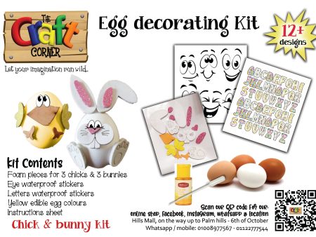 Egg colouring kit 7 (3D chick & bunny kit) Online Hot Sale