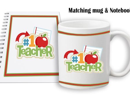 Teacher mug and notebook set (#1 teacher) Discount