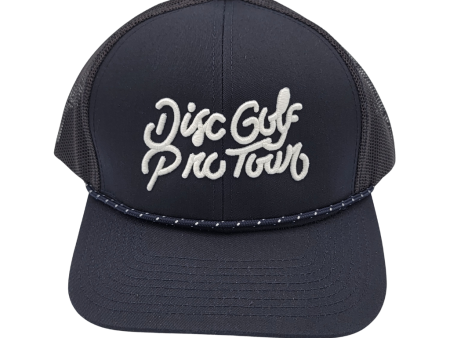 DGPT 3D Embroidered Script - Snapback Trucker Hat - Navy Online