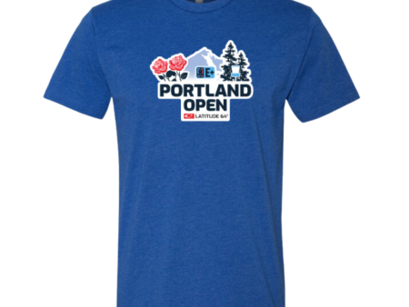 2023 Portland Open Tournament Shirt - Heather Royal Blue Online now