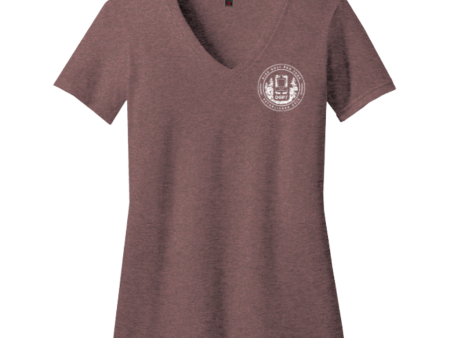 Women s Founder s Seal V-Neck - Rose Fleck Online Sale