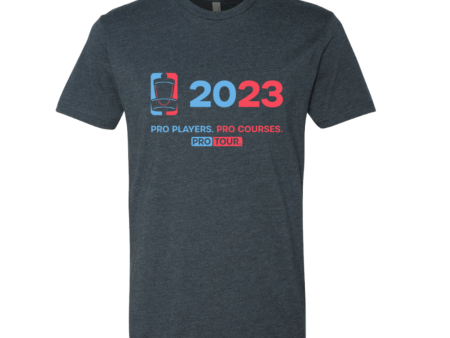 2023 DGPT Tour Schedule Shirt - Heather Navy Sale